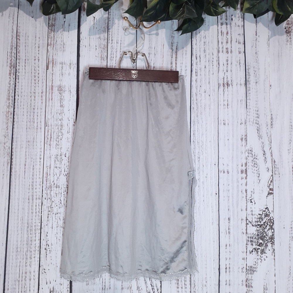 Givenchy 90s Underdressings Slip Skirt Monogram & Floral Motifs Lace Trim